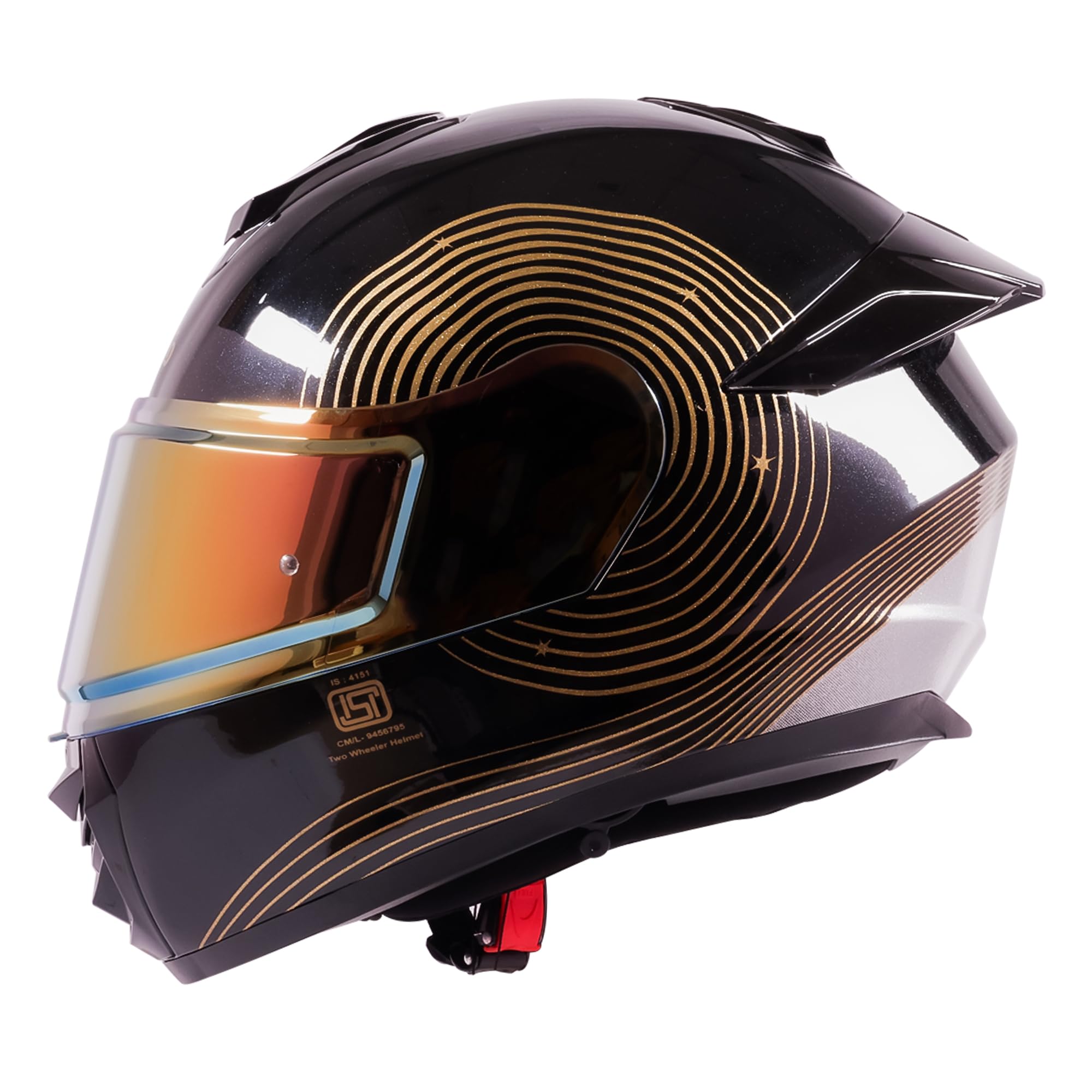 ASTRAL ブラックメタル　BLACKL Royal Enfield Classics Astral Full Face Helmet (Size: L)-HEA240007